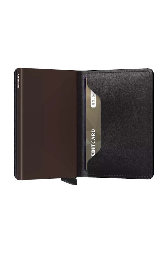 Kožená peňaženka Secrid Slimwallet Origina čierna SO.BLACK.BROWN
