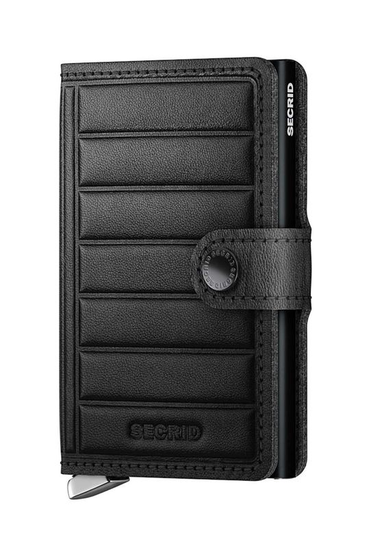 Secrid portafoglio in pelle Premium Twinwallet Emboss Lines semplice nero TEI.BLACK