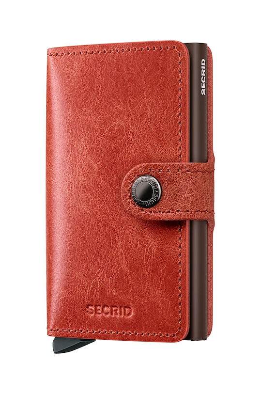 Кожаный кошелек Secrid кожа оранжевый MV.Orange