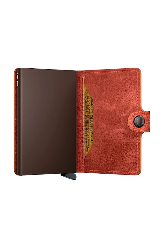 Кожаный кошелек Secrid оранжевый MV.Orange