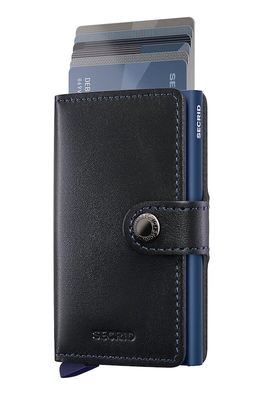 Шкіряний гаманець Secrid M.Black.Navy чорний ZA00