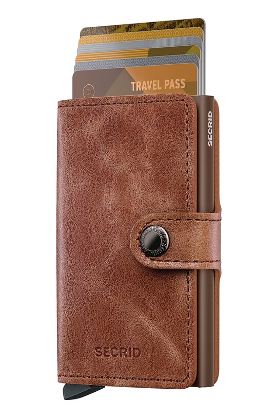 Шкіряний гаманець Secrid MV.Cognac.Brown коричневий ZA00