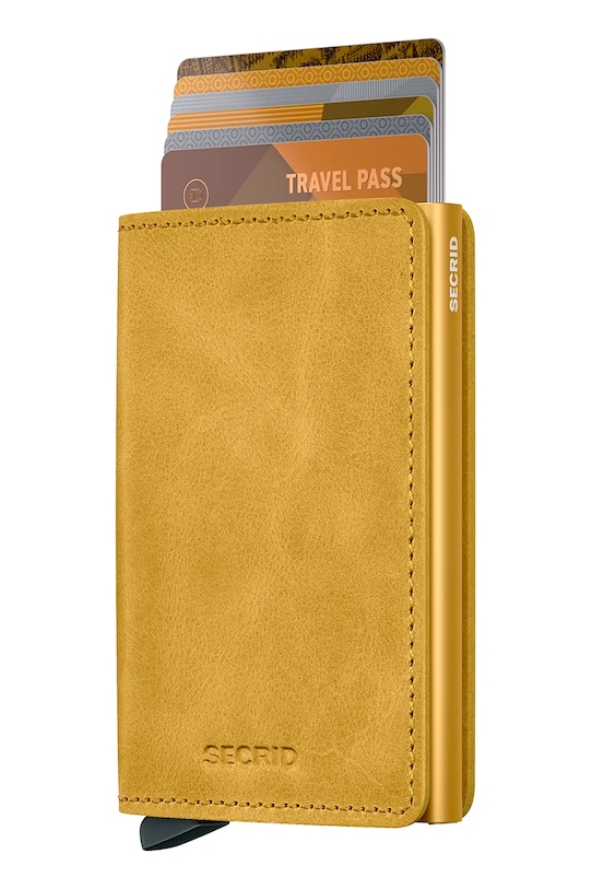 Secrid portfel skórzany SV.Yellow żółty ZA00