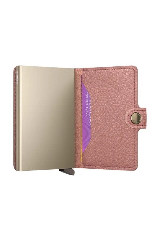 Secrid portofel de piele roz MPe.Rose