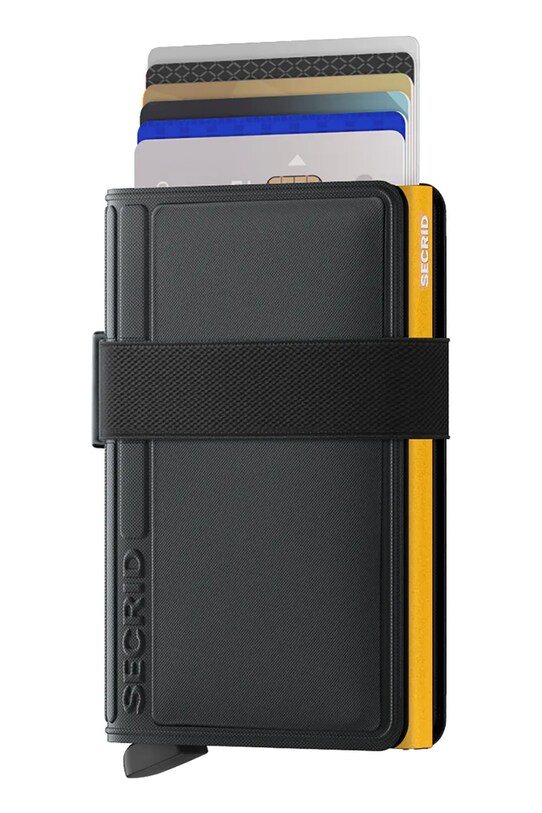 Πορτοφόλι Secrid BTP.Black.Ochre μαύρο ZA00