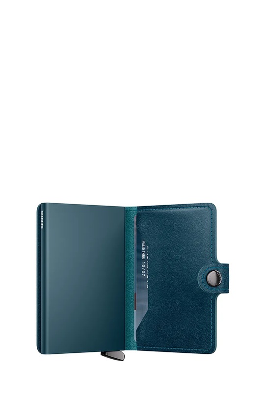 Secrid portfel skórzany BASCO turkusowy MBc.Basco