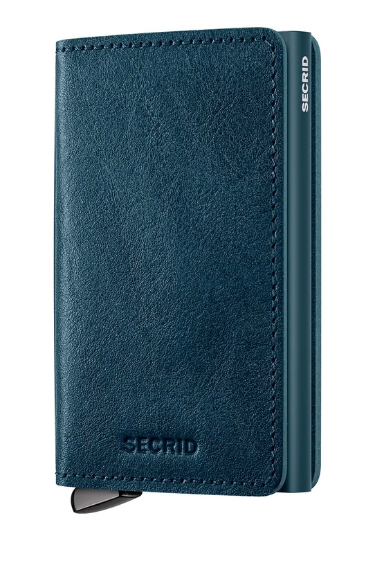 Kožená peněženka Secrid BASCO přírodní kůže tyrkysová SBc.Basco