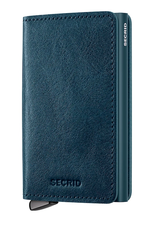 Kožená peněženka Secrid BASCO přírodní kůže tyrkysová SBc.Basco