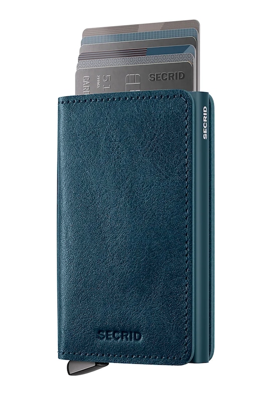 Kožená peněženka Secrid BASCO SBc.Basco tyrkysová ZA00