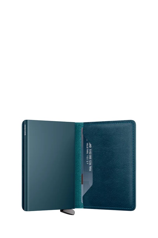 Secrid portfel skórzany BASCO niebieski SBc.Basco
