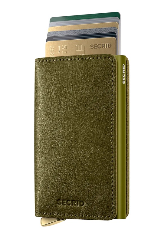 Secrid portfel skórzany BASCO SBc.Basco zielony ZA00