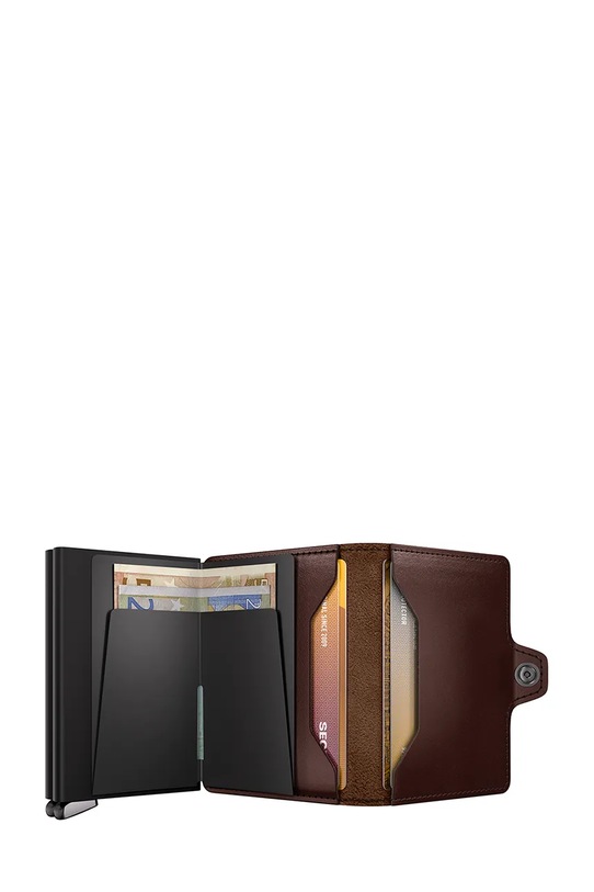 Akcesoria Secrid portfel skórzany DUSK Twinwallet.Dusk brązowy