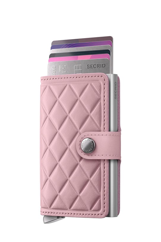 Secrid portfel skórzany EMBOSS DIAMOND MEd.Emboss.Diamond różowy ZA00