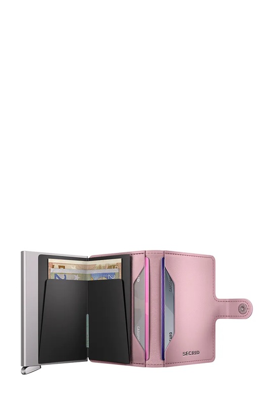 Akcesoria Secrid portfel skórzany EMBOSS DIAMOND MEd.Emboss.Diamond różowy