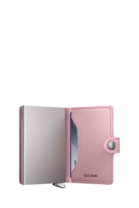 Secrid portfel skórzany EMBOSS DIAMOND różowy MEd.Emboss.Diamond