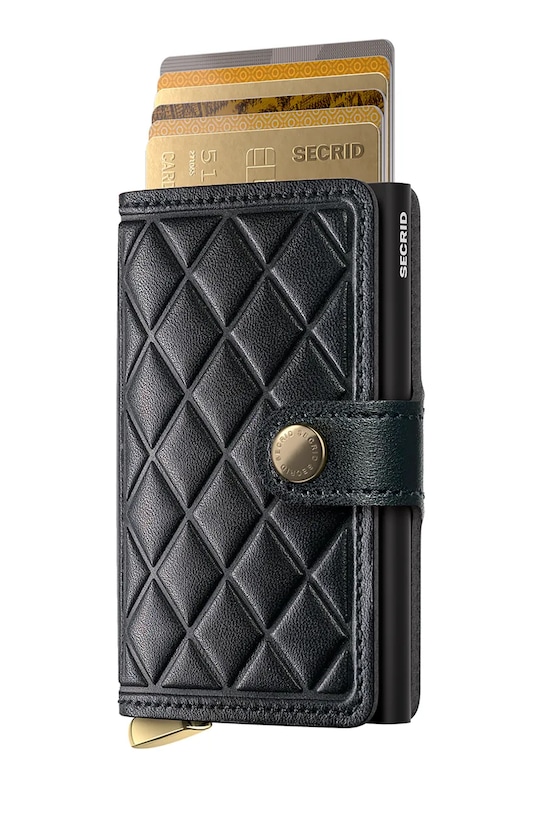 Secrid portfel skórzany EMBOSS DIAMOND MEd.Emboss.Diamond czarny ZA00