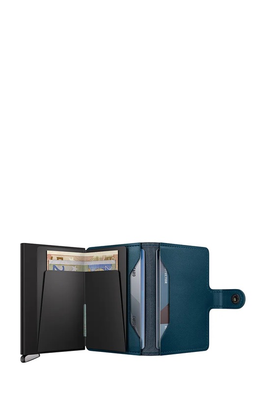 Akcesoria Secrid portfel skórzany EMBOSS LINES MEl.Emboss.Lines turkusowy