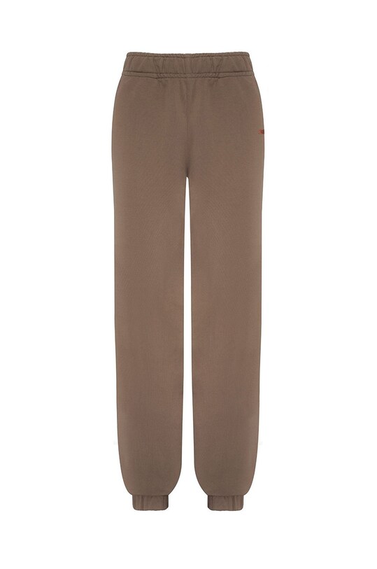 MUUV. pantaloni de trening cu talie înaltă Mild Cotton maro spodnie.MILD.CO.peanut