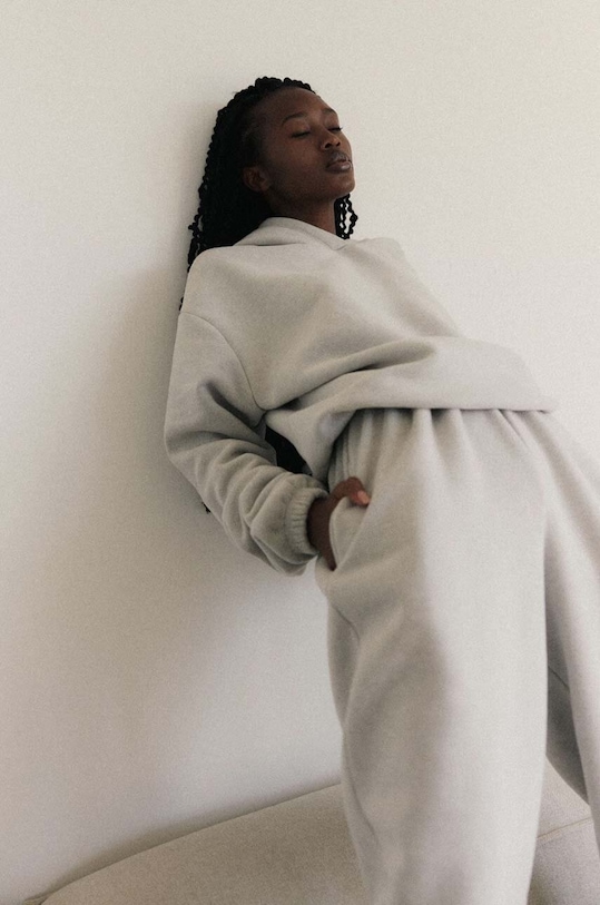 MUUV. spodnie dresowe SMOOTH COTTON spod.SMOOTHCOTTON.seasa szary ZA00