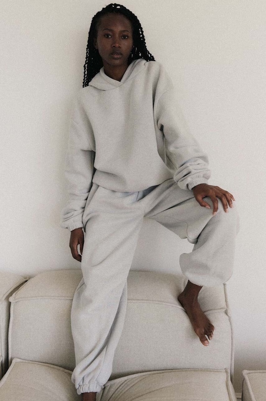 MUUV. spodnie dresowe SMOOTH COTTON spod.SMOOTHCOTTON.seasa szary