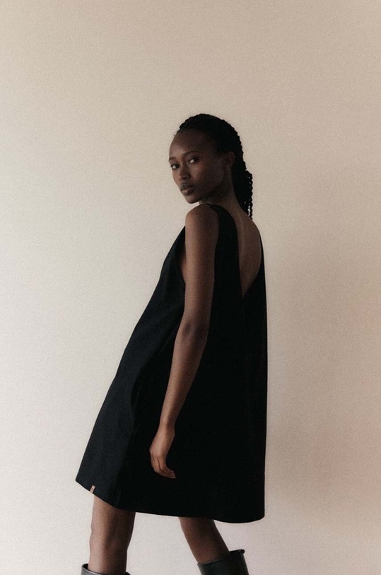 MUUV. rochie din bumbac #skategirl suk.skategirl negru ZS26