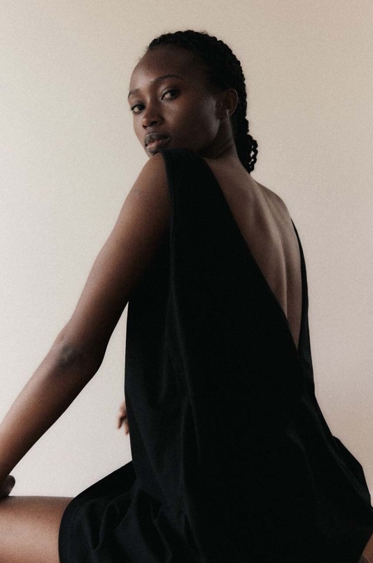 MUUV. rochie din bumbac #skategirl suk.skategirl negru