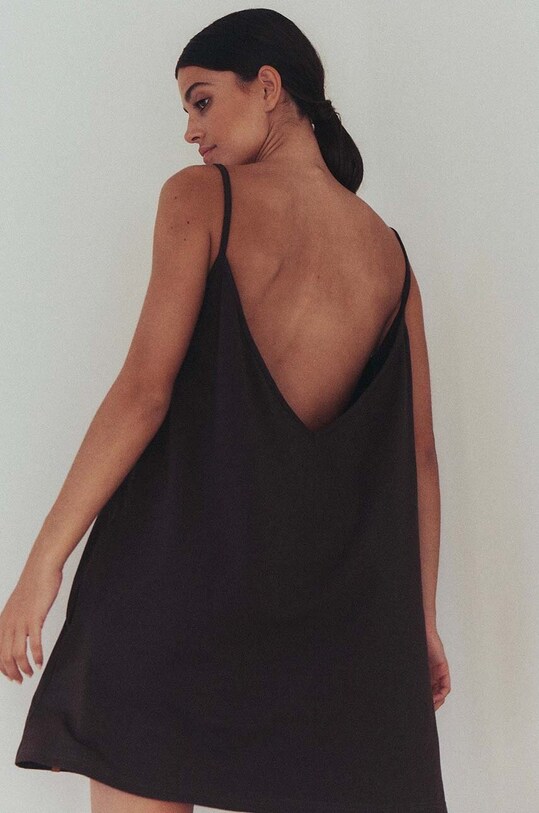 Бавовняна сукня MUUV. sukienka #SURFGIRL suk.surfgirl.black коричневий ZS24