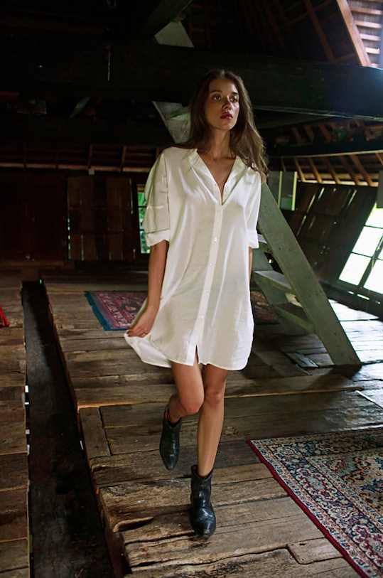 MUUV. rochie midi bej sukienka.beach.coco