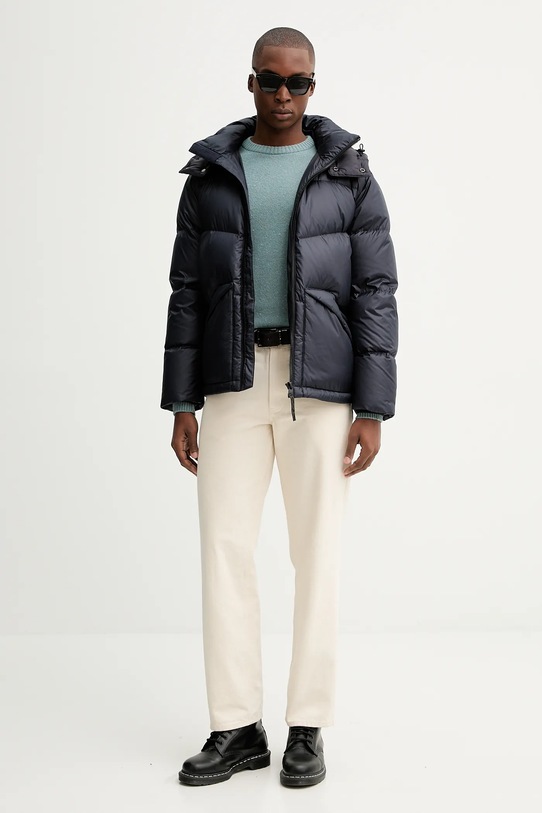 Marc O'Polo sweter z dodatkiem wełny M30506660174 niebieski ZA00