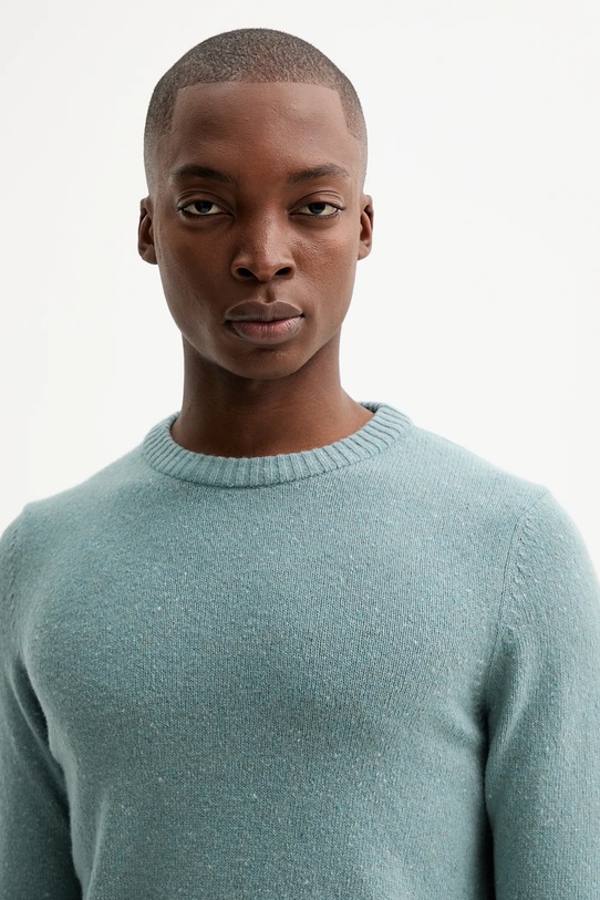 Marc O'Polo sweter z dodatkiem wełny niebieski M30506660174