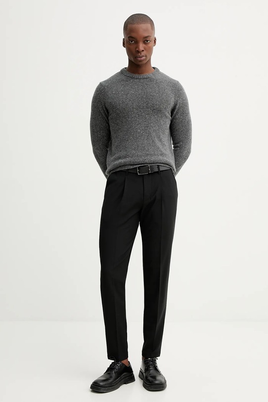 Marc O'Polo sweter z dodatkiem wełny M30506660174 szary ZA00