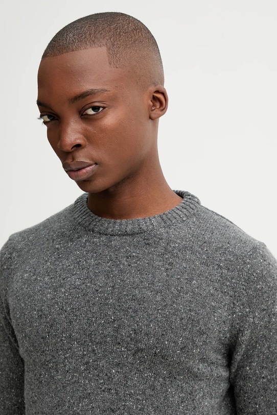 Marc O'Polo sweter z dodatkiem wełny szary M30506660174