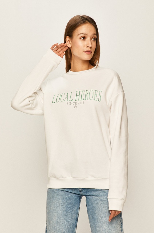 Local Heroes - Bluza aplikacja biały LHSS20S021