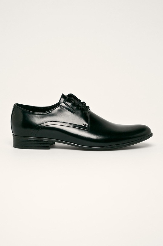 Wojas - Kožené poltopánky elegantné čierna 903751
