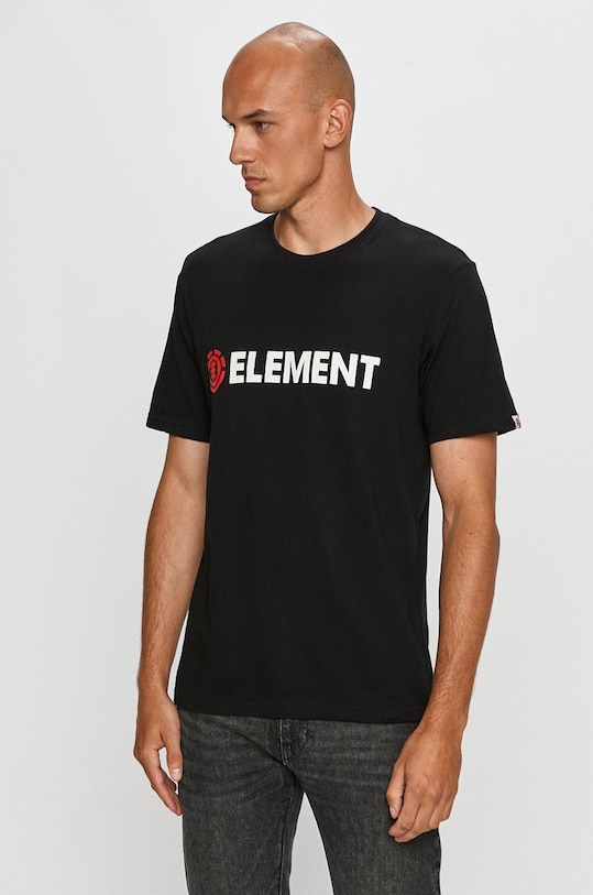 Element - T-shirt nadruk czarny Q1SSA6.3732