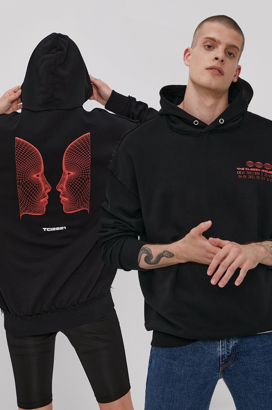 The Classy Issue Bluza bawełniana nadruk czarny 095.01