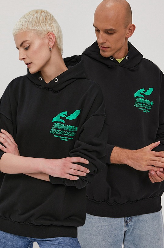 The Classy Issue Bluza bawełniana nadruk czarny 081.01