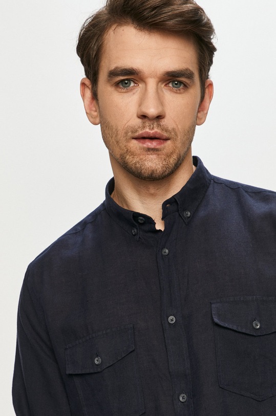 Cross Jeans - Košile hladký námořnická modř 35337.001