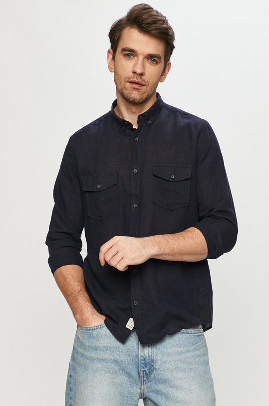 Cross Jeans - Košile 35337.001 námořnická modř