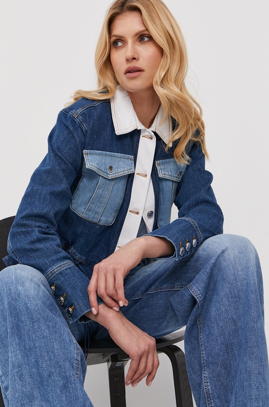 Silvian Heach Kurtka jeansowa bez kaptura granatowy PGP21649GB