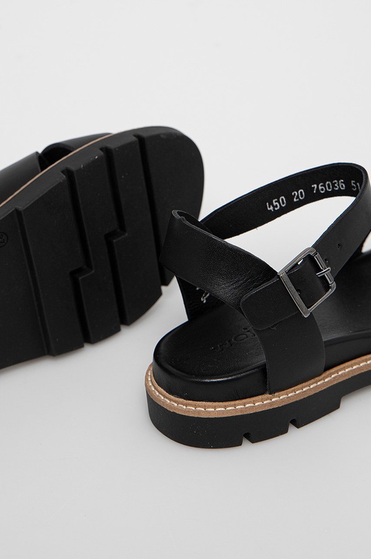 Obuv Kožené sandále Wojas 7603651 čierna