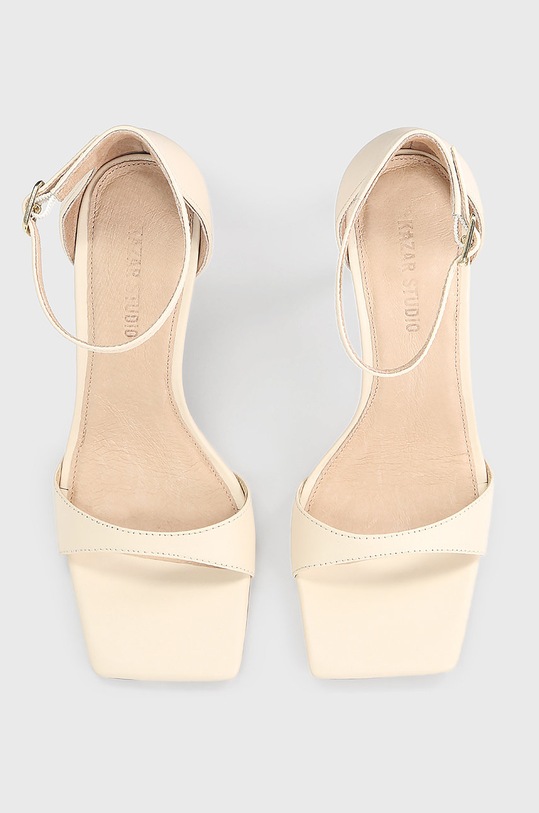 Kazar Studio Sandały skórzane beżowy 61698.01.B4