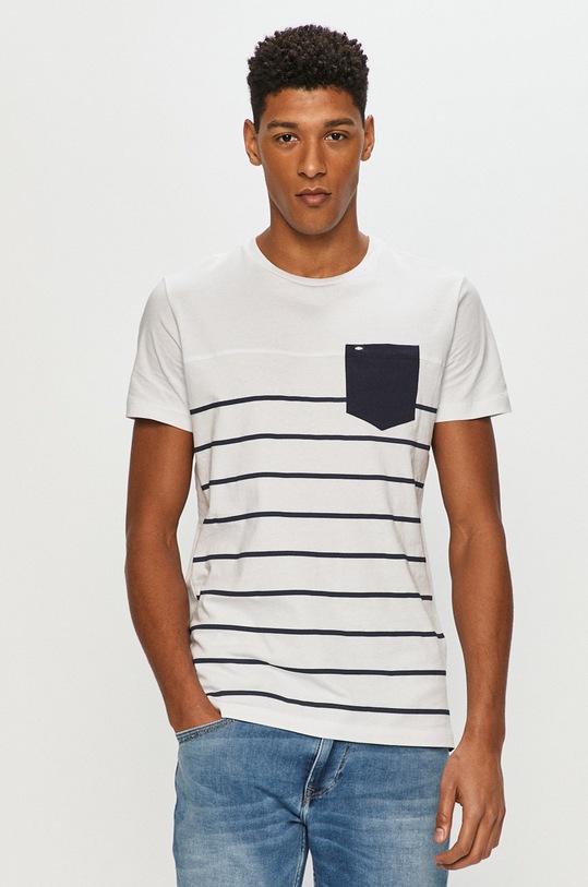 Cross Jeans - Tričko okrúhly biela 15552.008