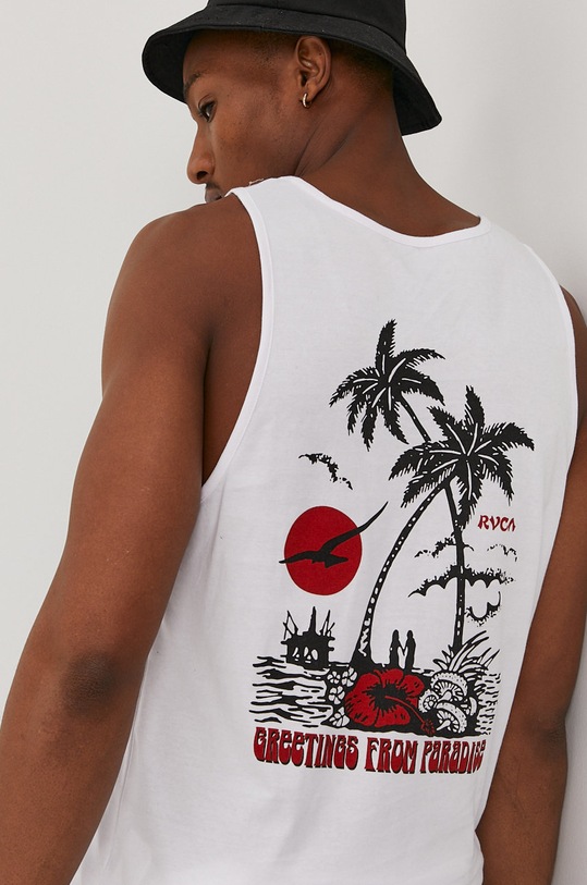 RVCA T-shirt nadruk biały W1SGRA.10
