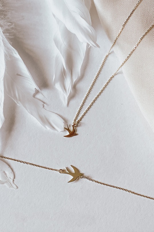 Ania Kruk - Stříbrný pozlacený náhrdelník Believe SGCNS0940Z zlatá ZS22