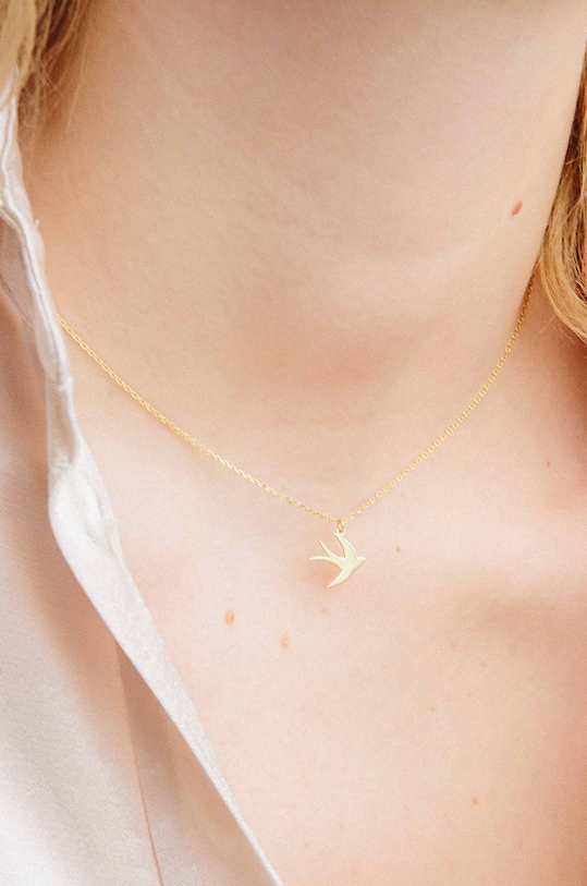 Doplňky Ania Kruk - Stříbrný pozlacený náhrdelník Believe SGCNS0940Z zlatá