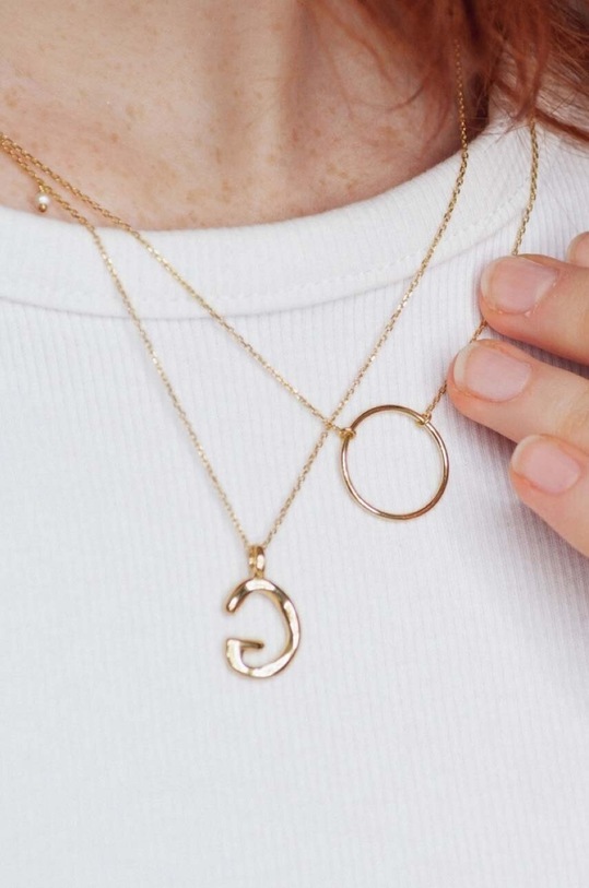 Ania Kruk - Srebrna ogrlica prevučena zlatom Cosmo SGCNS0450Z zlatna ZS22