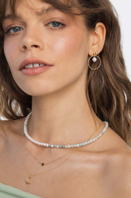 Accesorii Ania Kruk - Colier din argint placat cu aur Sky SGCNS1480Z aur