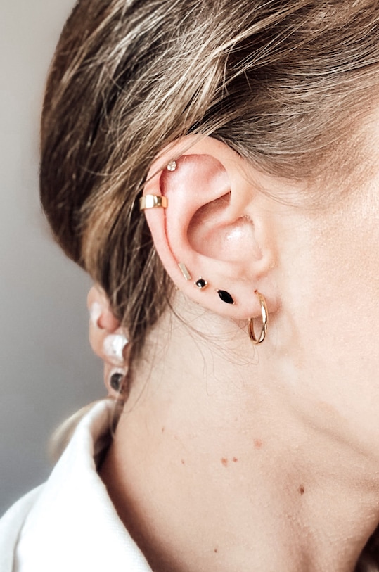 Ania Kruk - Stříbrné pozlacené náušnice Trendy SAKKS0960Z zlatá ZS22