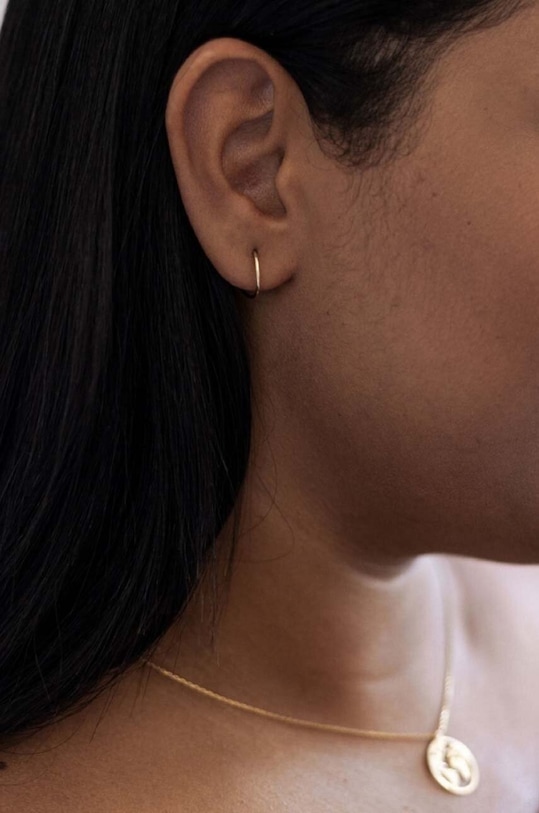 Ania Kruk - Срібні сережки з позолотою Trendy золотий SLTKS1190Z